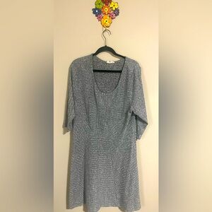 CloudChaser, 2x, gray, low-cut, skater dress